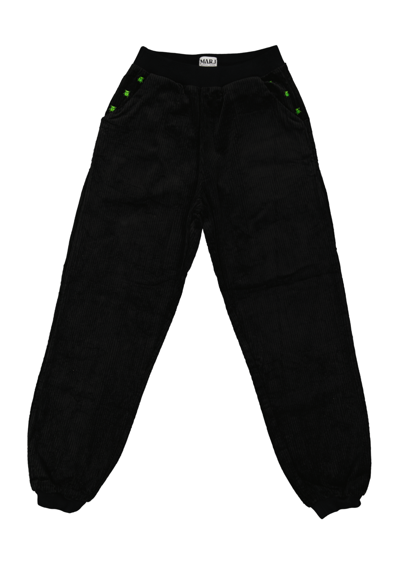 Pantalon Scarabées en Velours Côtelé noir
